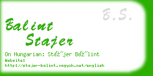 balint stajer business card